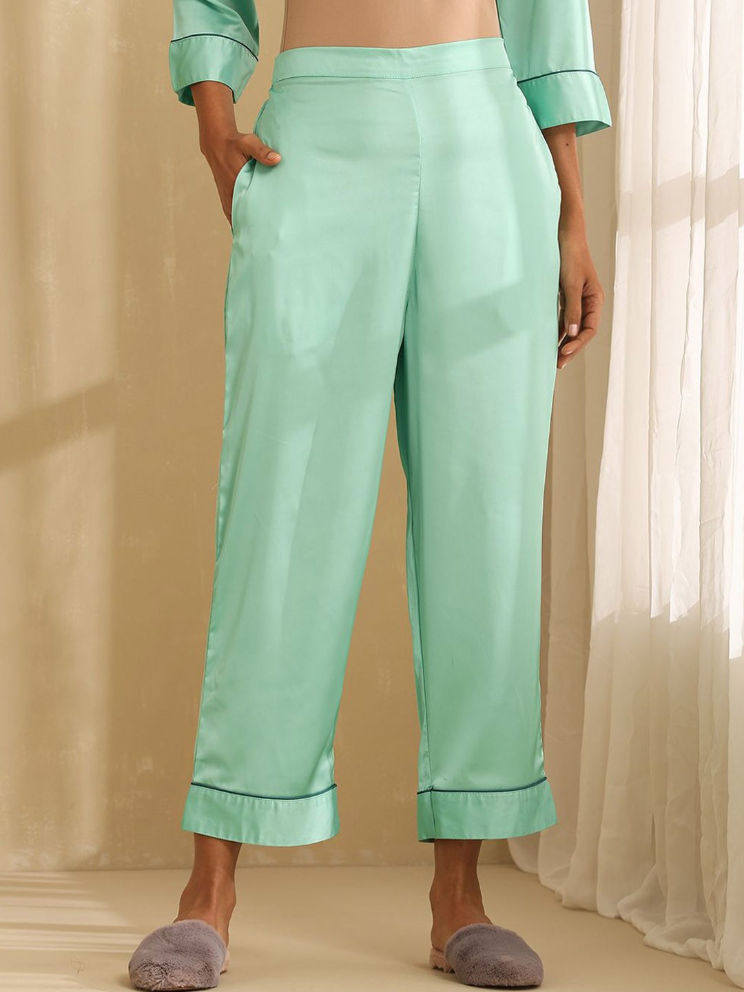 

indy Raaga Women Straight-Leg Lounge Pants, Green