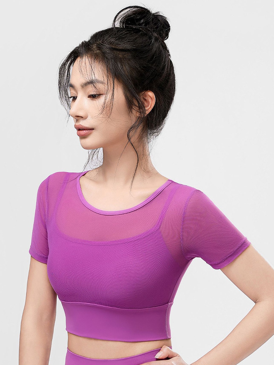 

LULU & SKY Crop Top, Purple