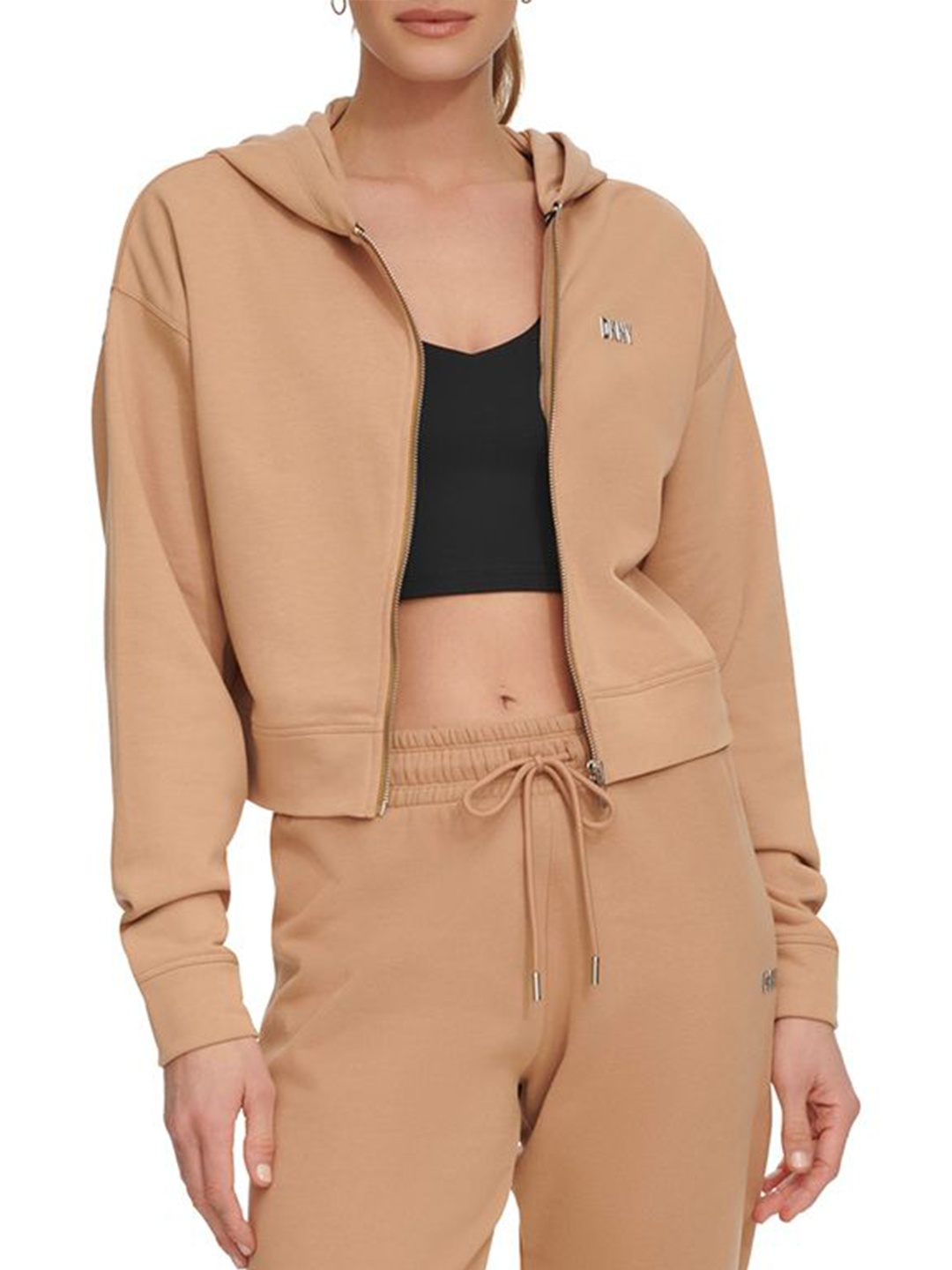 

DKNY Women Hooded Sweatshirt, Brown