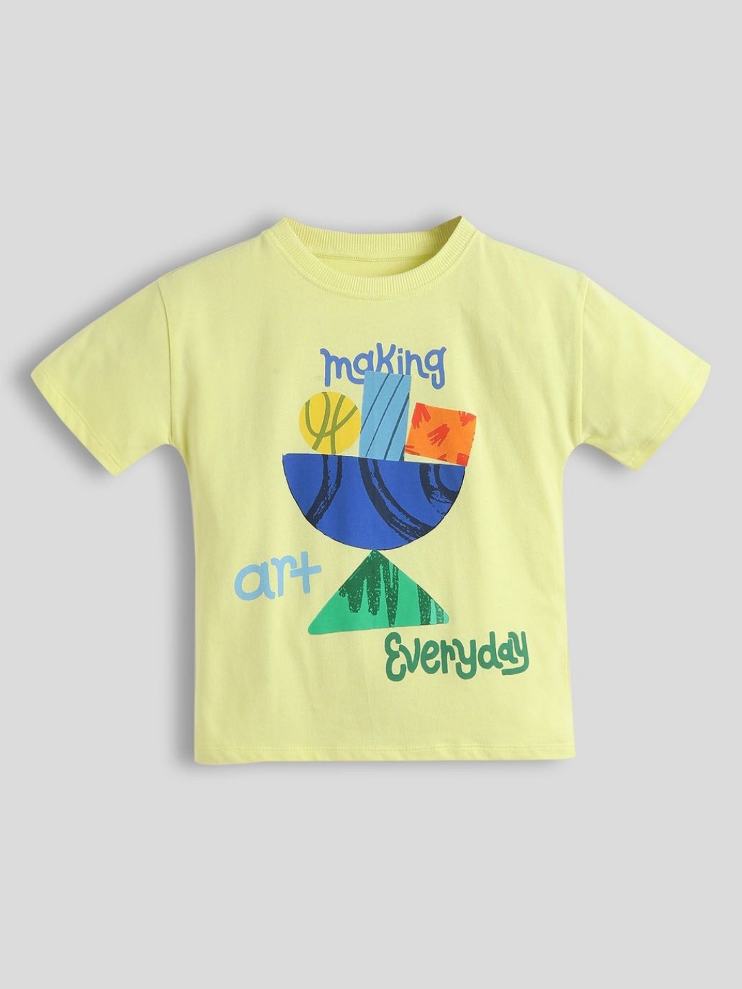

Somersault Boys Typography Printed Round Neck Cotton T-Shirt, Yellow