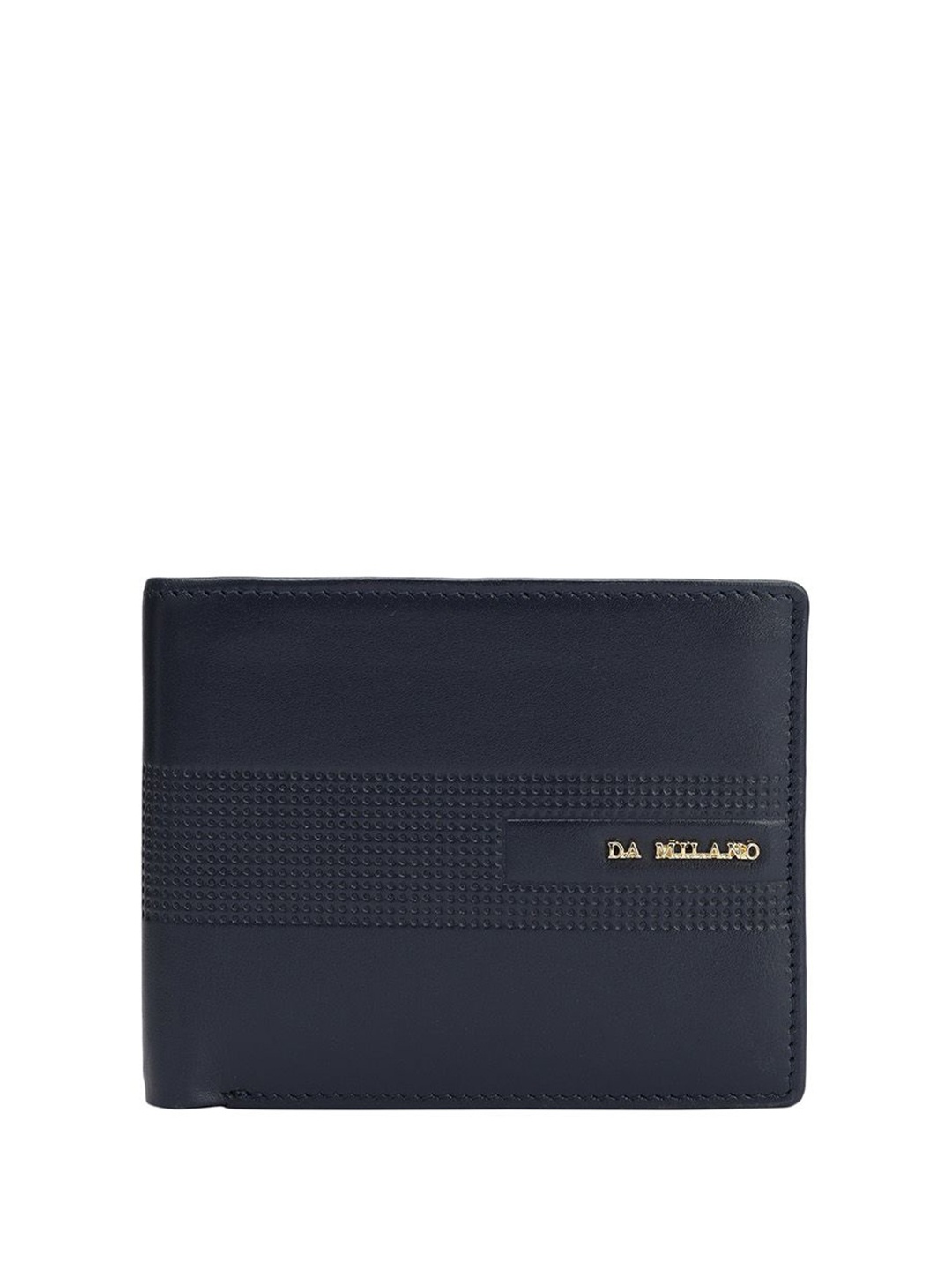 

Da Milano Men Leather Two Fold Wallet, Blue