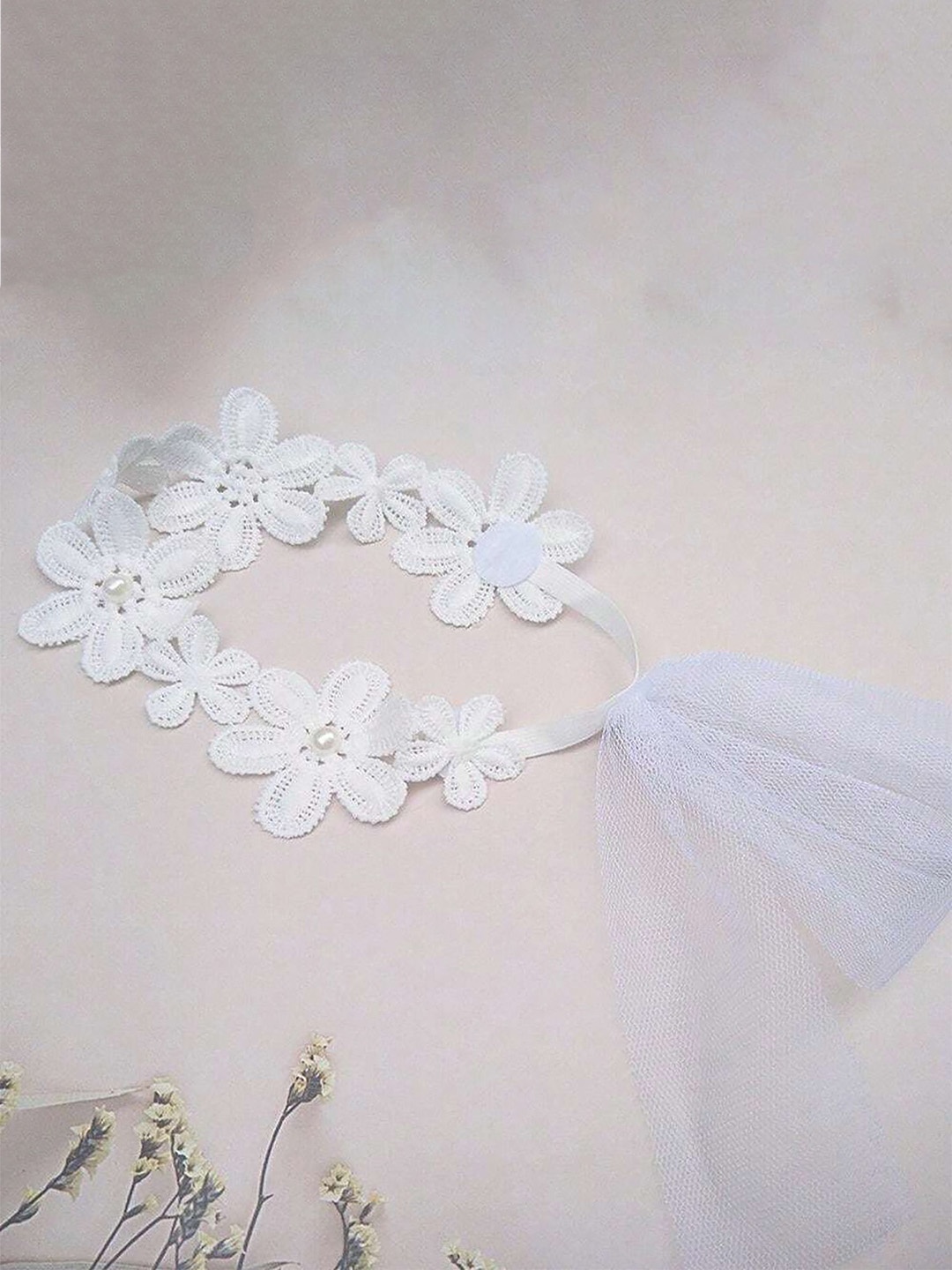 

SYGA Girls Flower Design Bandana Headband, White