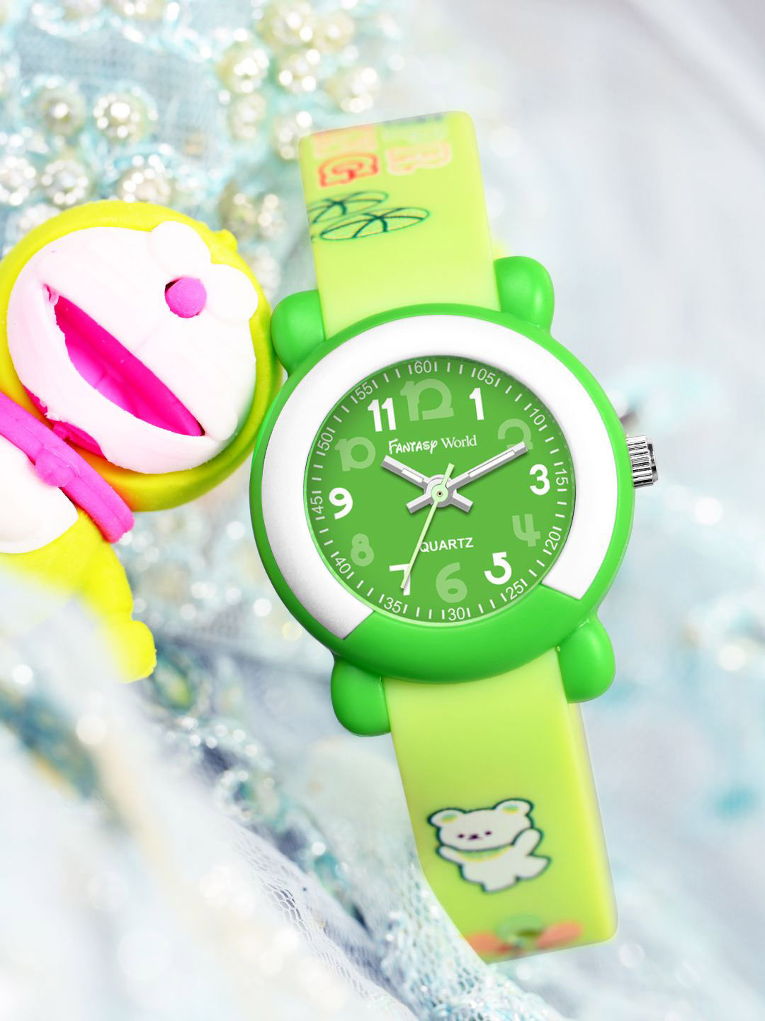 

Fantasy World Unisex Kids Patterned Dial & Straps Analogue Watch FW24-2217-PTGR, Green