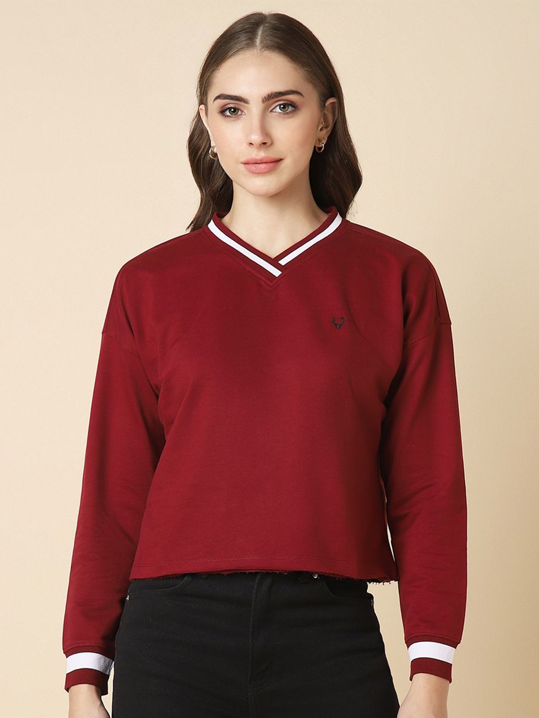 

Allen Solly Woman Women Sweatshirt, Maroon