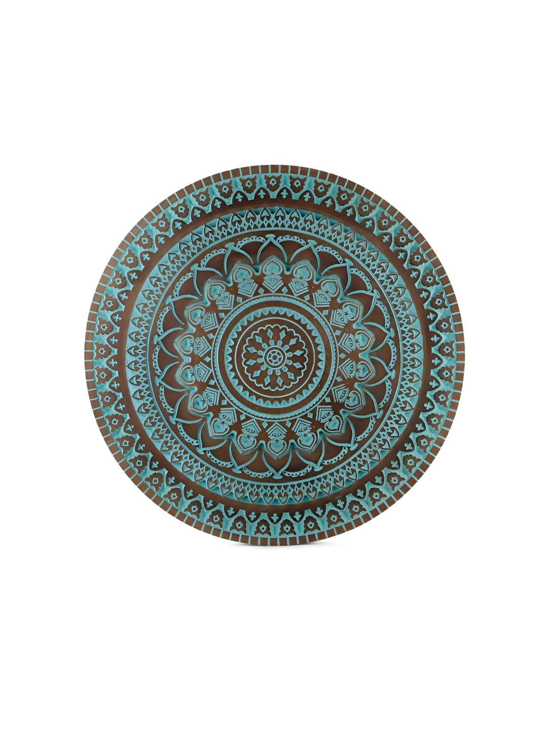 

Fabindia Utkarsh Blue & Brown Textured Wooden Carved Wall Decor
