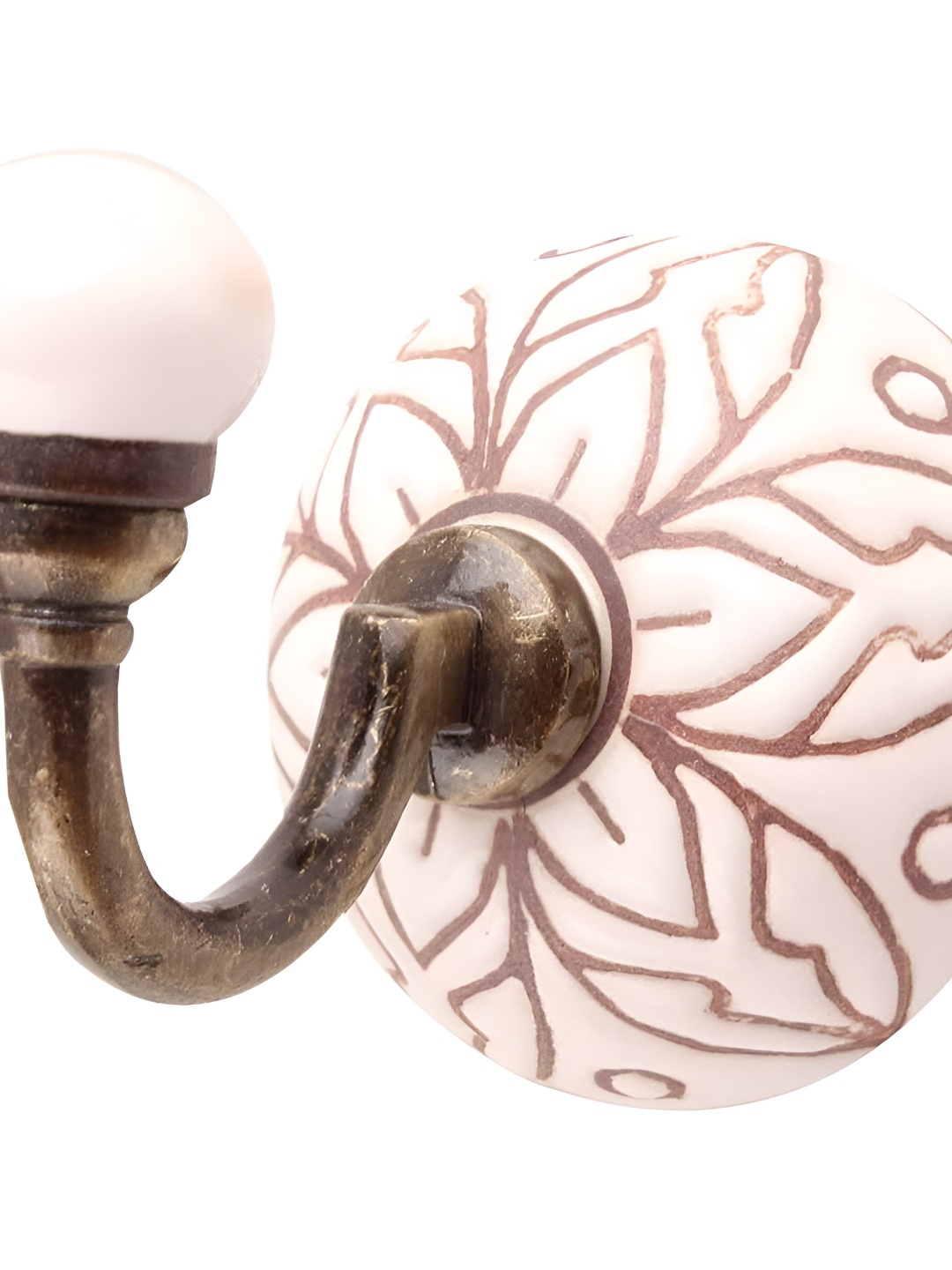 

Indianshelf White & Brown 4 Pieces Metal Wall Hook