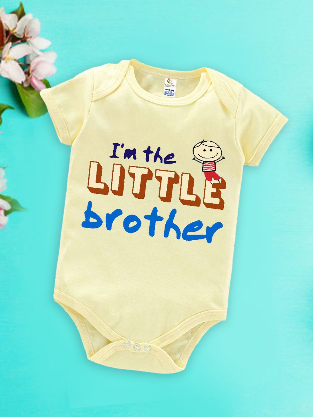 

Babywish Infants Printed Cotton Bodysuit, Yellow