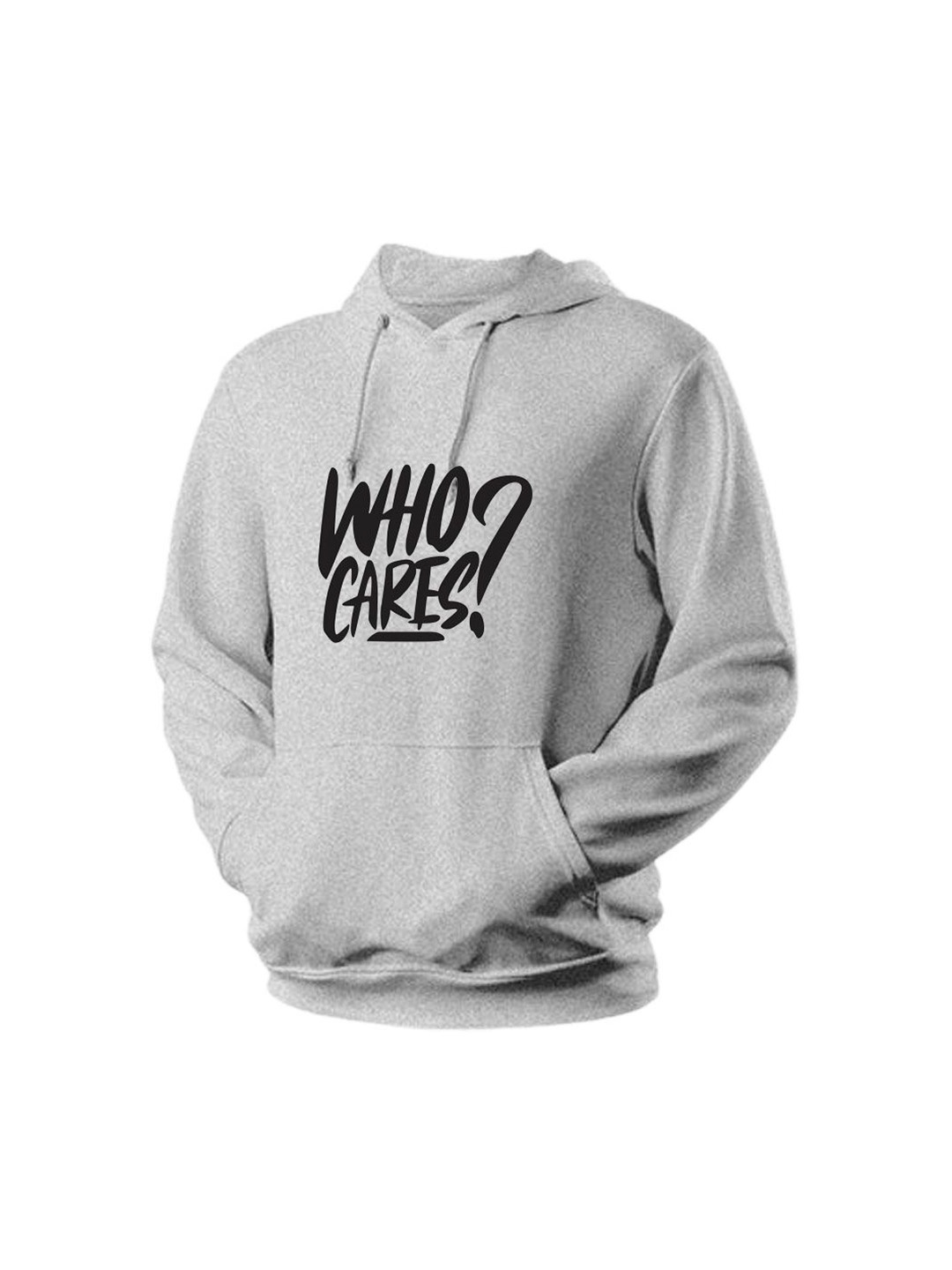 

BAESD Men Printed Hooded Sweatshirt, Grey melange