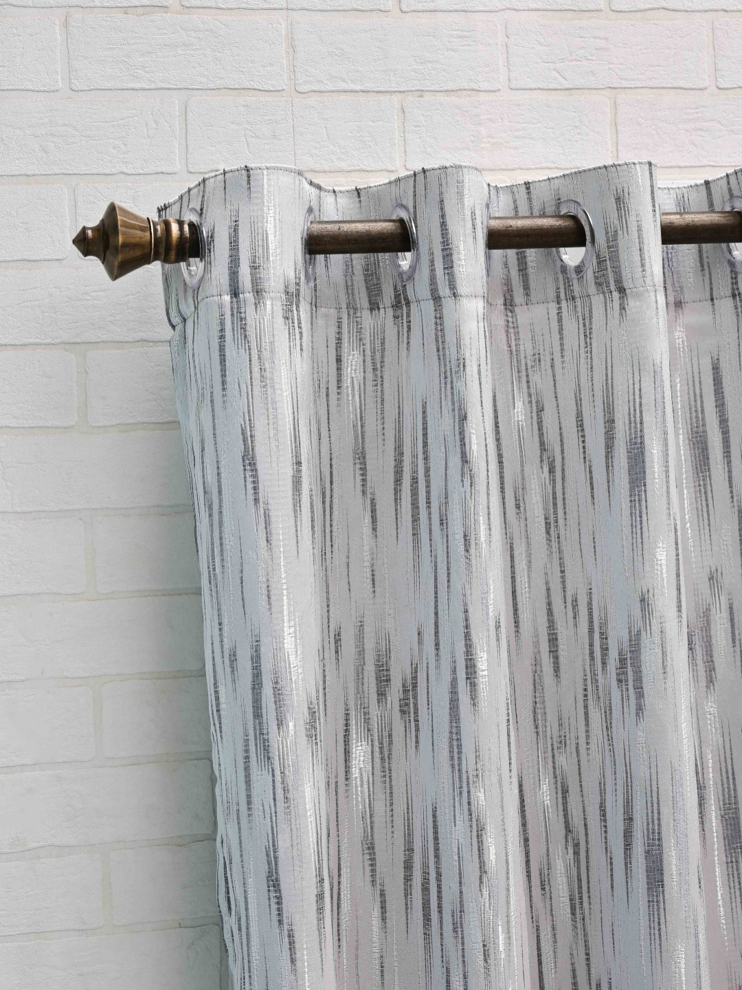 

Ariana Grey & White Room Darkening Window Curtain
