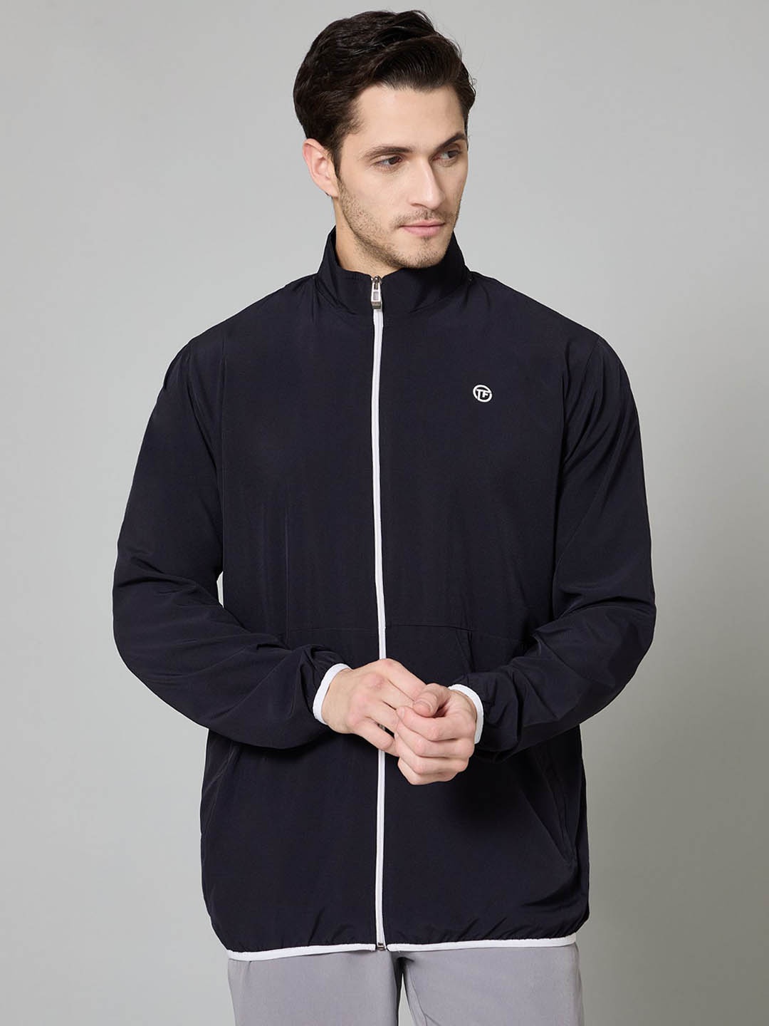

TURNFIT Men Lightweight Running Sporty Jacket, Navy blue