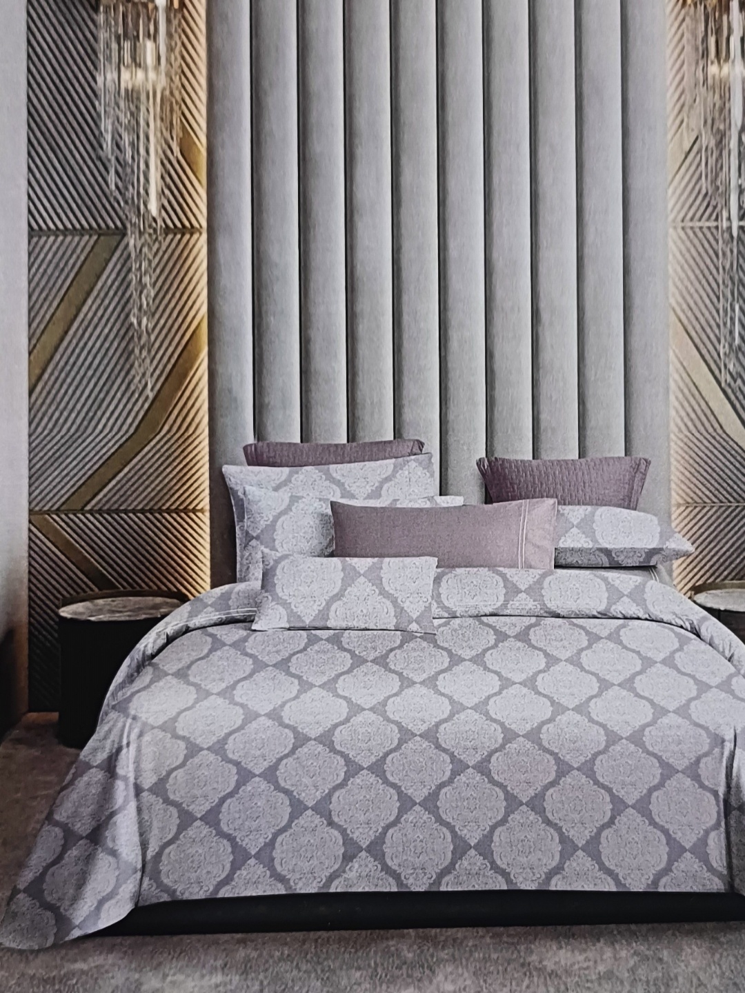 

Signature Grey Ethnic Motifs 160 TC King Bedsheet with 2 Pillow Covers
