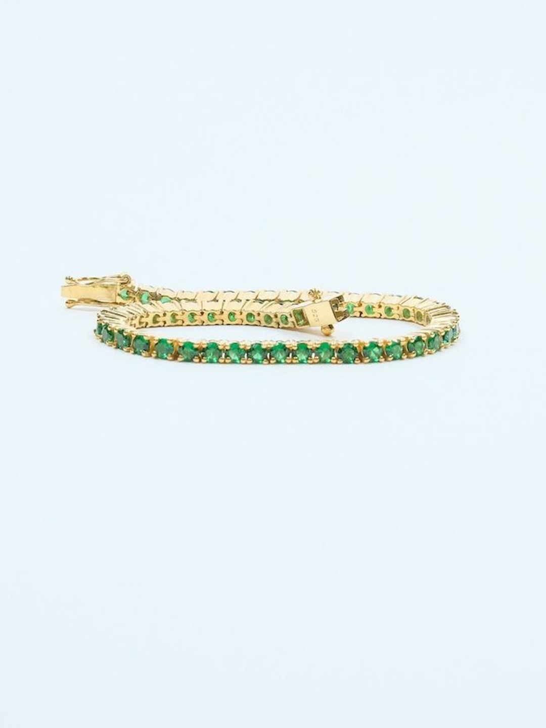 

Anushka Jain Jewellery 925 Sterling Silver Gold-Plated CZ Studded Wraparound Bracelet