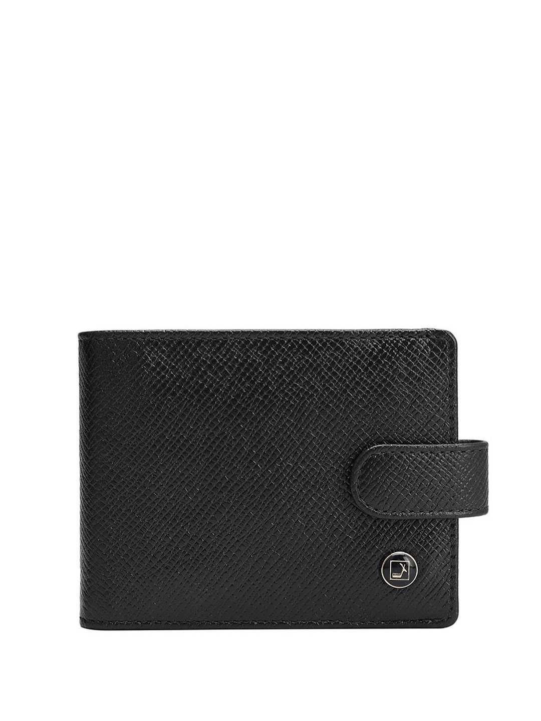 

Da Milano Men Textured Leather Money Clip, Black