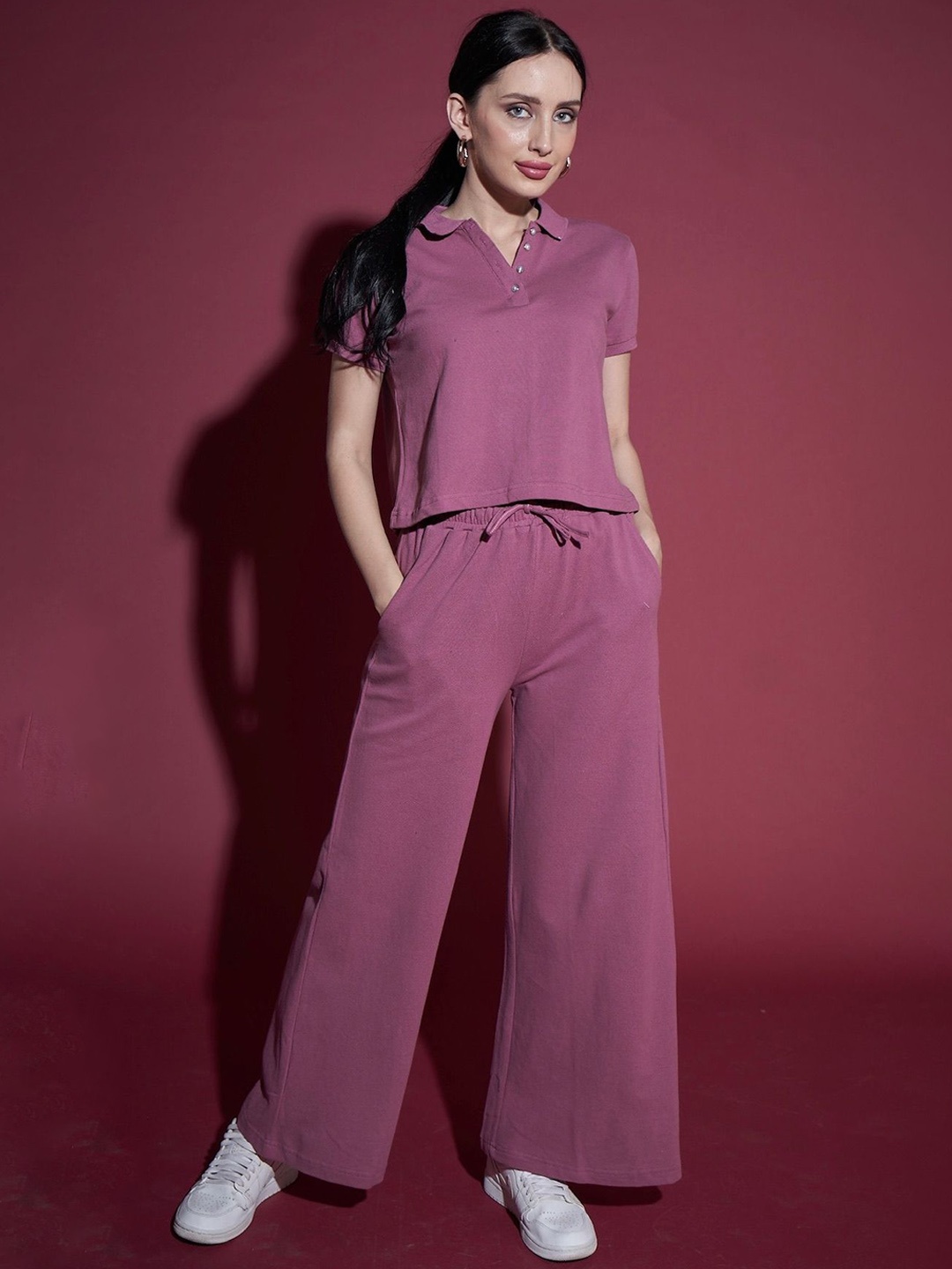 

brown sugar T-Shirt & Palazzo Co-Ords Set, Pink