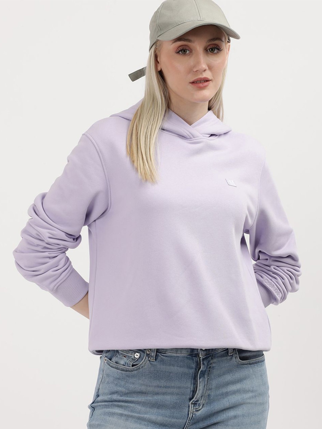 

Calvin Klein Jeans Women Printed Hooded Sweatshirt, Purple