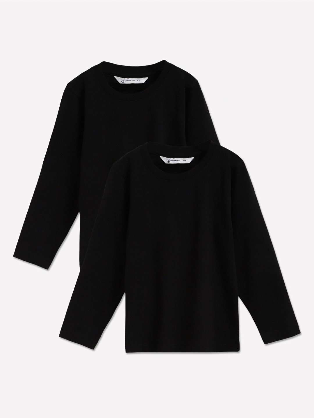 

Campana Boys Pack Of 2 Solid T Shirts, Black