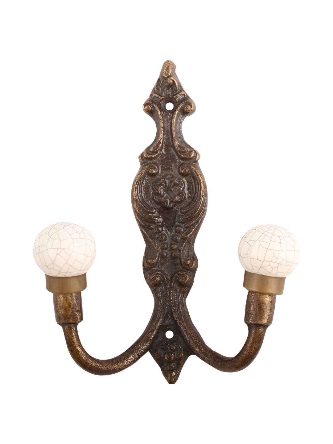 

Indianshelf White & Brown 4 Pieces Printed & Textured Metal Hooks