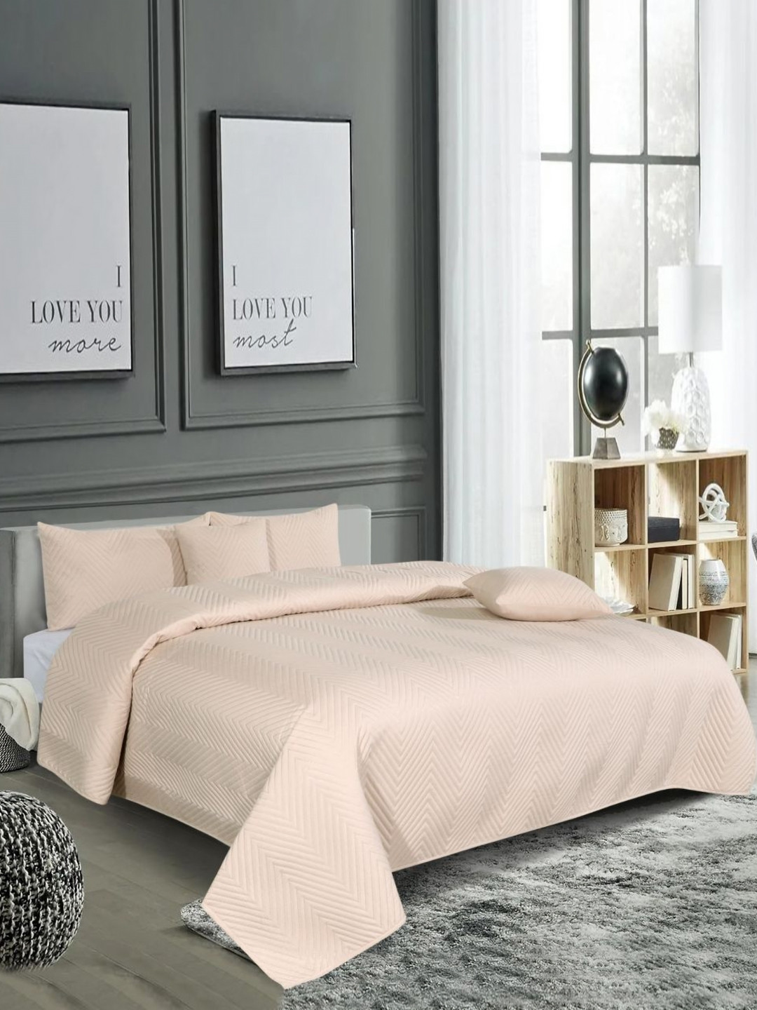 

RD TREND Beige 300 TC King Bedsheet with 2 Pillow Covers