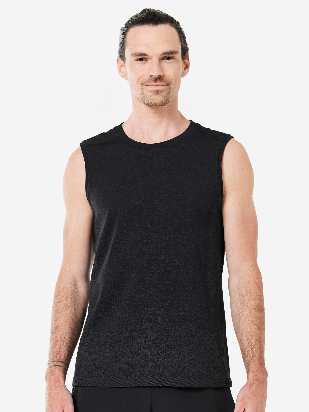 

Domyos By Decathlon Round Neck T-Shirt, Black