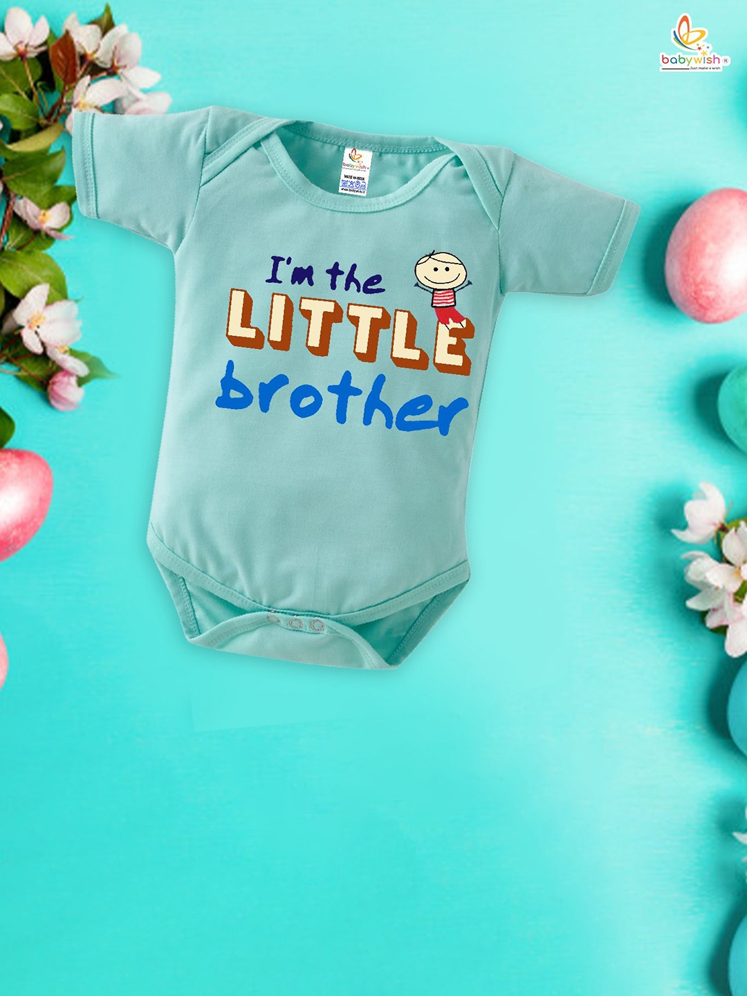 

Babywish Infants Printed Cotton Bodysuit, Sea green