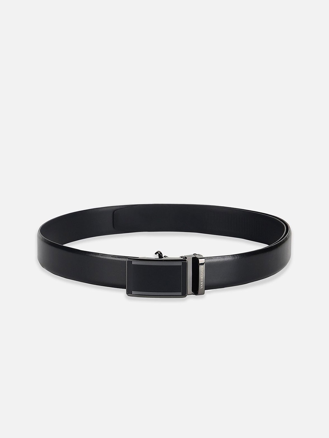

Van Heusen Men Solid Slider Buckle Closure Formal Belt, Black