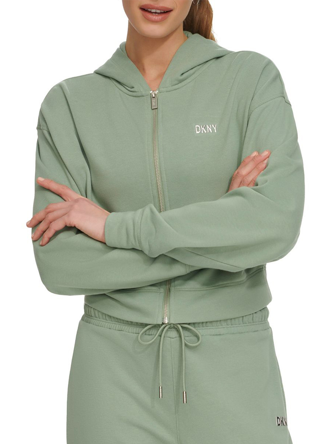 

DKNY Women Hooded Sweatshirt, Green