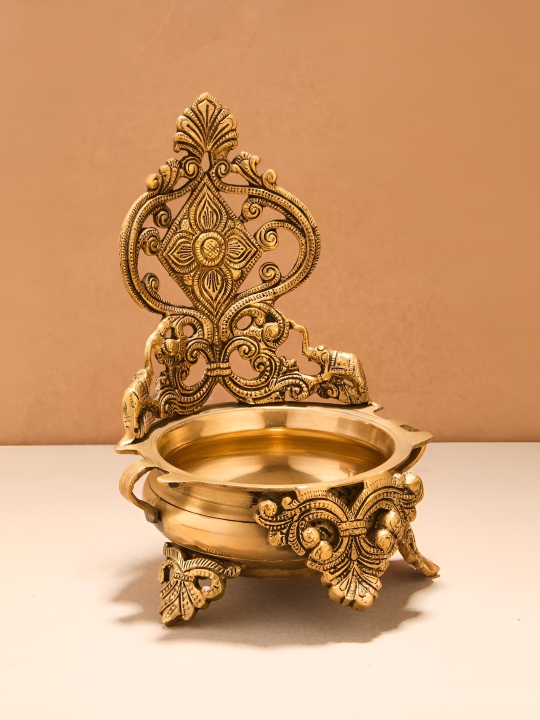 

Fabindia Gold Toned Textured Brass Mehnoor Antiqued Urli