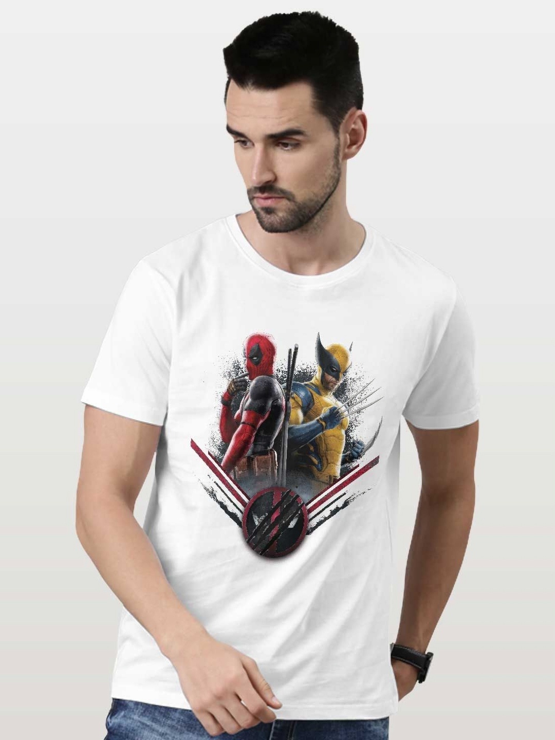 

macmerise Men Printed Pockets T-shirt, White