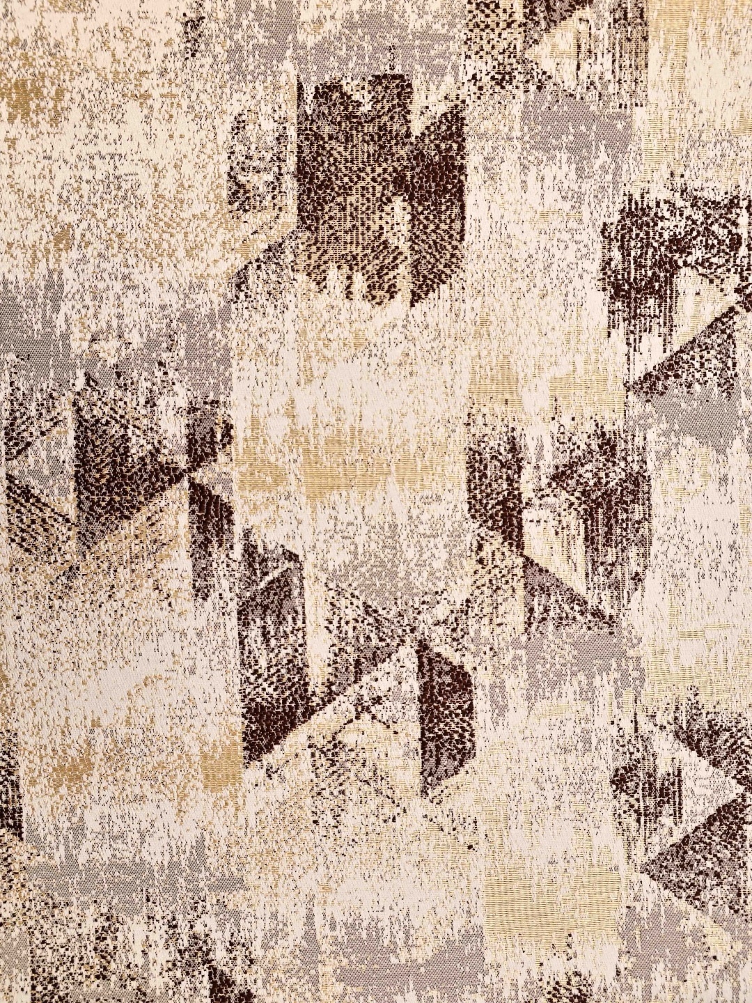 

Ariana Brown & Beige Geometric Room Darkening Window Curtain