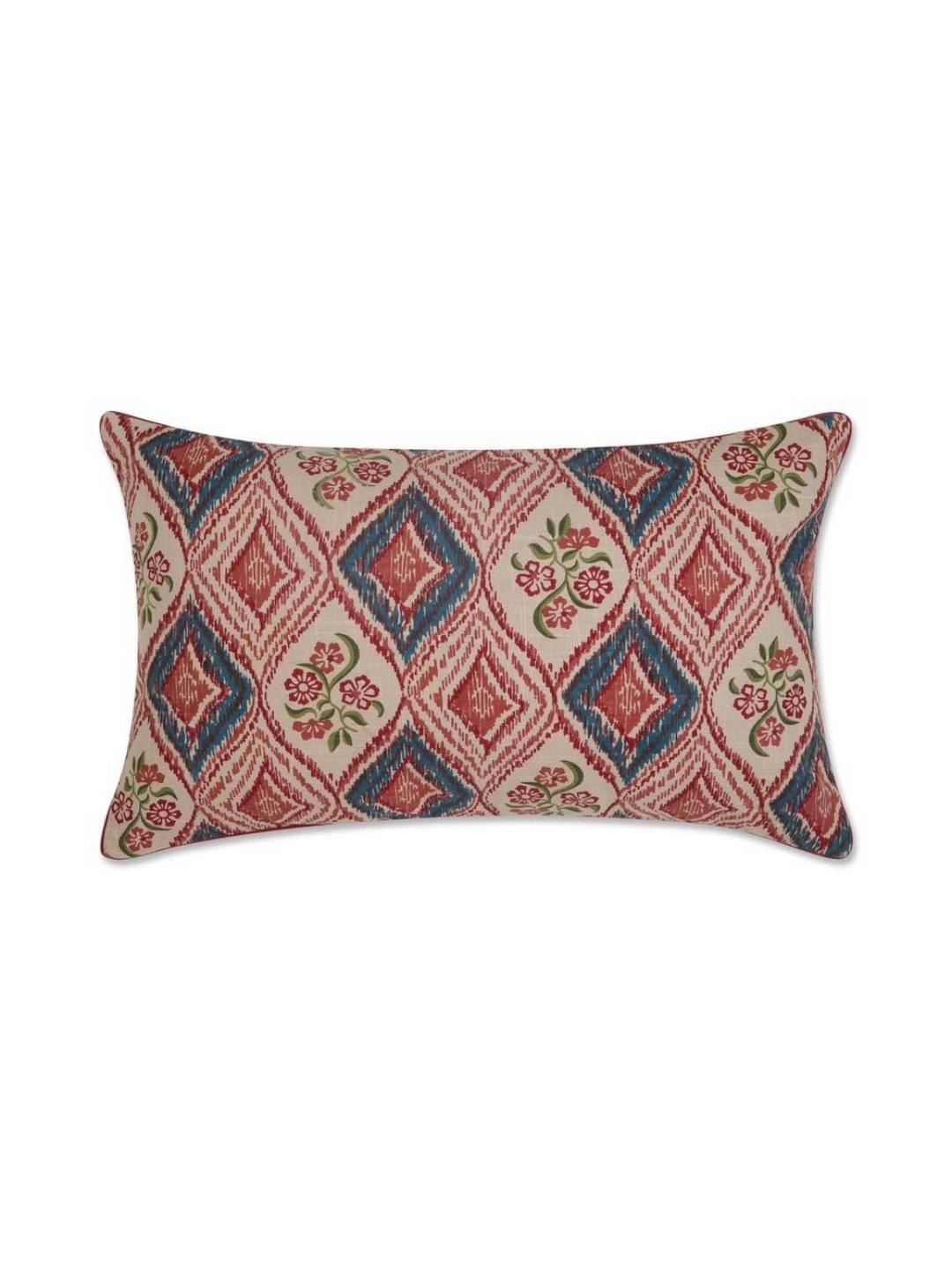 

Fabindia Cream & Blue Ethnic Motifs Cotton Rectangle Cushion Covers