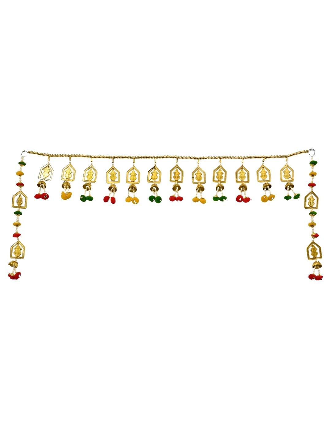 

NARYA TRADITIONAL Yellow & Red Toran Festive Decor, Gold