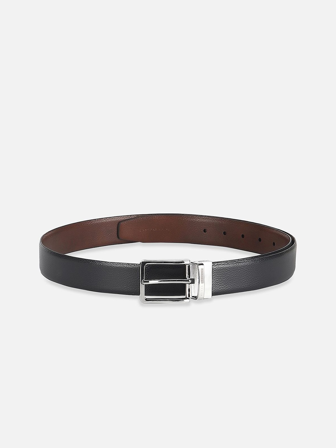 

Peter England Men Textured Tang Closure Formal Belt, Black