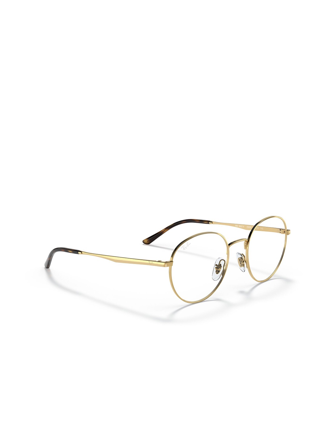 

Ray-Ban Unisex Full Rim Phantos Oval Frames, Gold