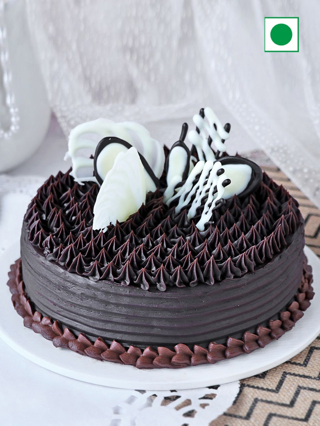 

IGP Chocolate Fudge Brownie Eggless Cake-500 Gm, Brown