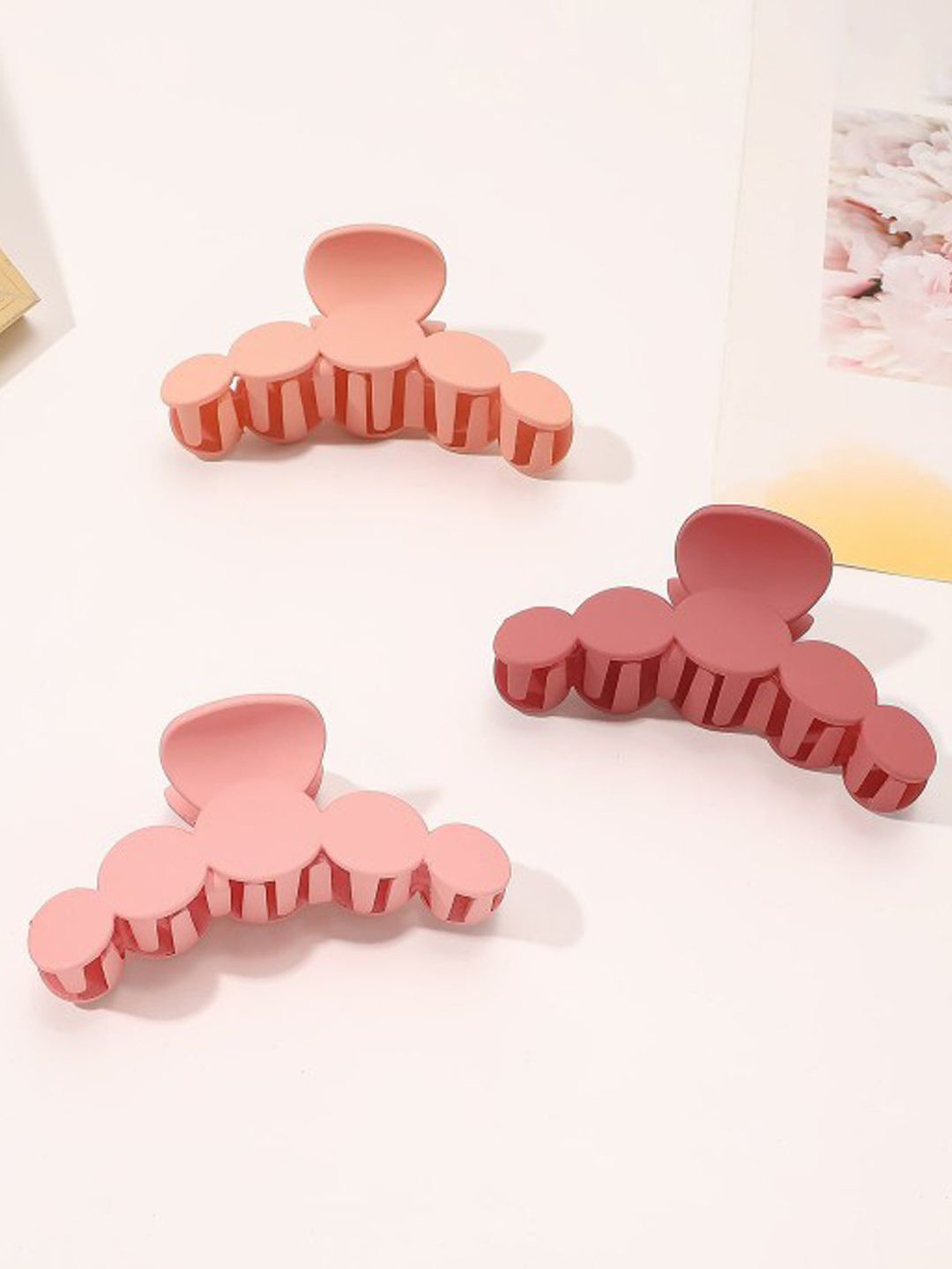 

Softwrap Women Set of 3 Claw Clip, Pink