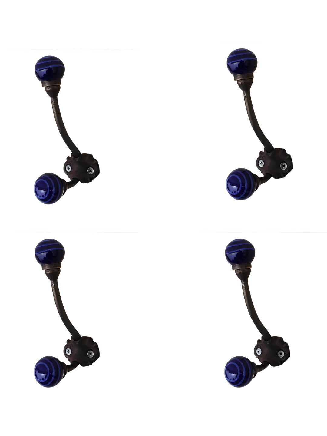 

Indianshelf Blue & Black 4 Pieces Storage Hook