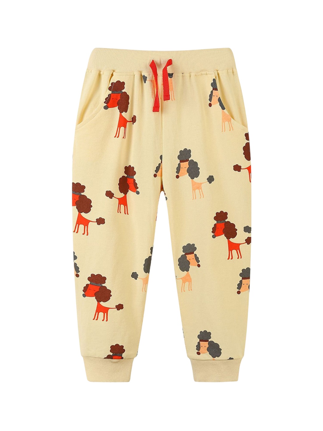 

StyleCast Girls Printed Mid-Rise Joggers, Beige