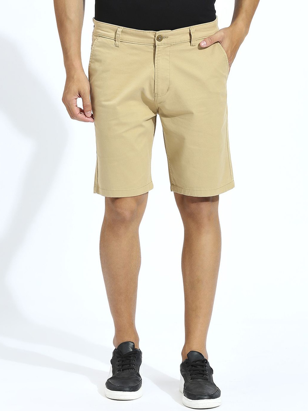 

Klub Fox Men Skinny Fit Shorts, Khaki