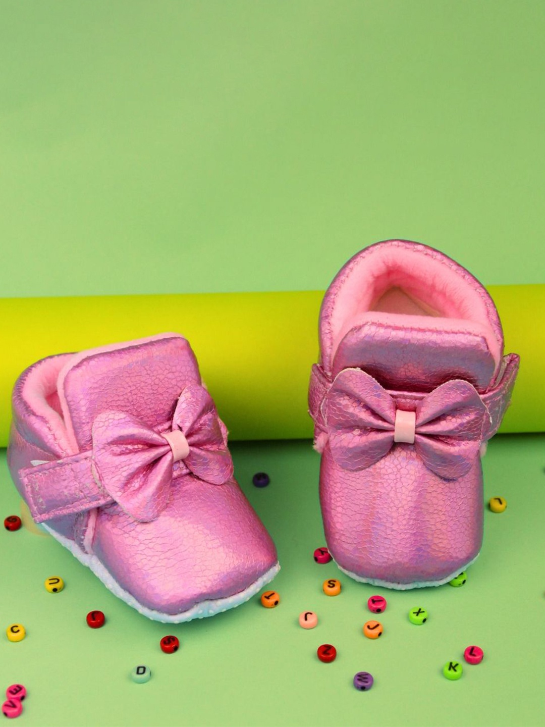 

BAESD Girls Cotton Booties, Pink