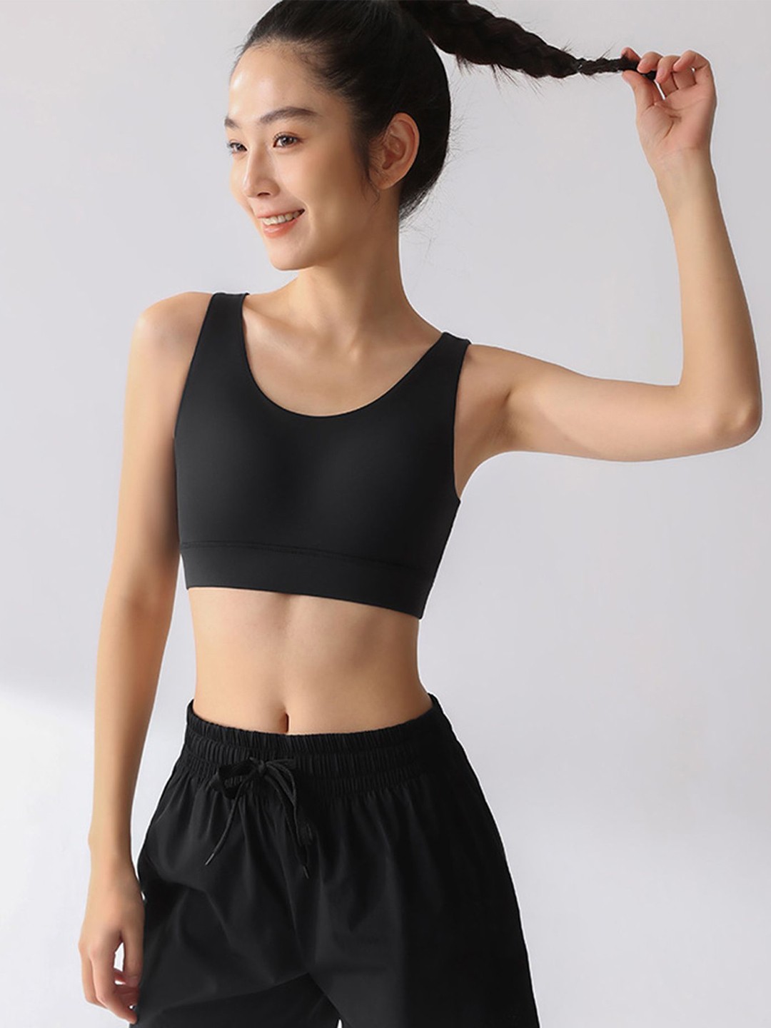 

LULU & SKY Bralette Crop Top, Black