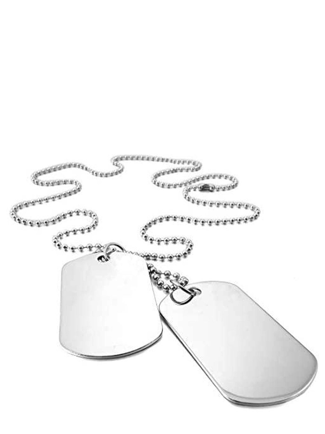 

KRENOZ Men Silver-Plated Stainless Steel Pendant With Chain