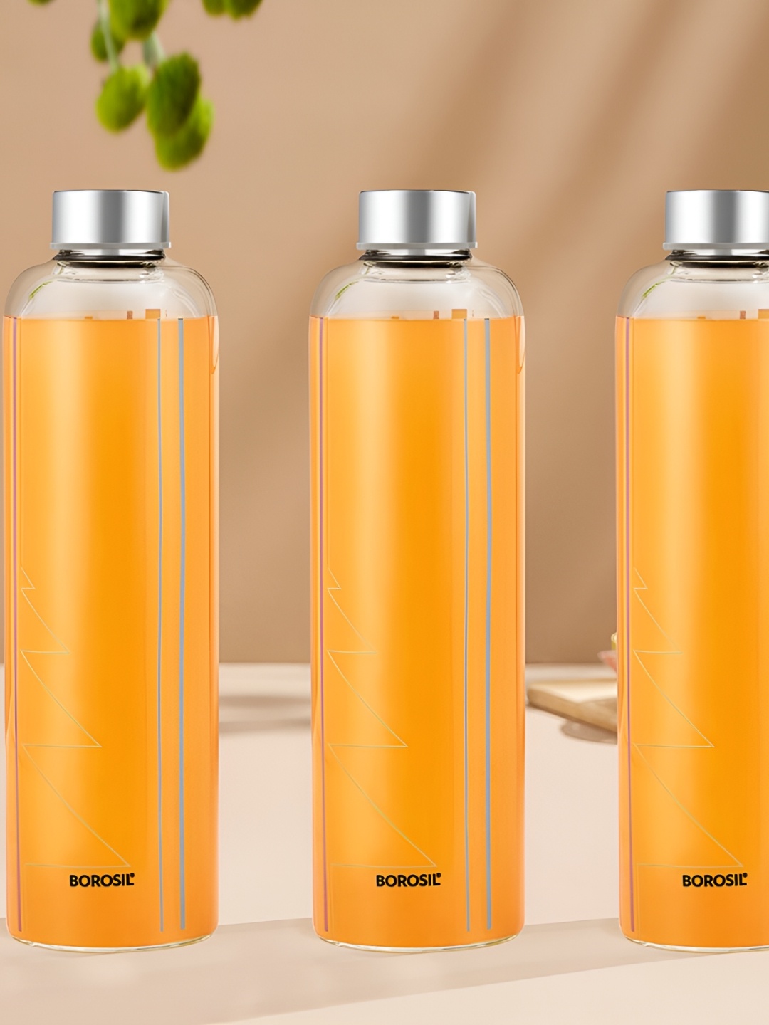 

BOROSIL Artisan Series Sintra Transparent 3 Pieces Glasses Printed Water Bottles