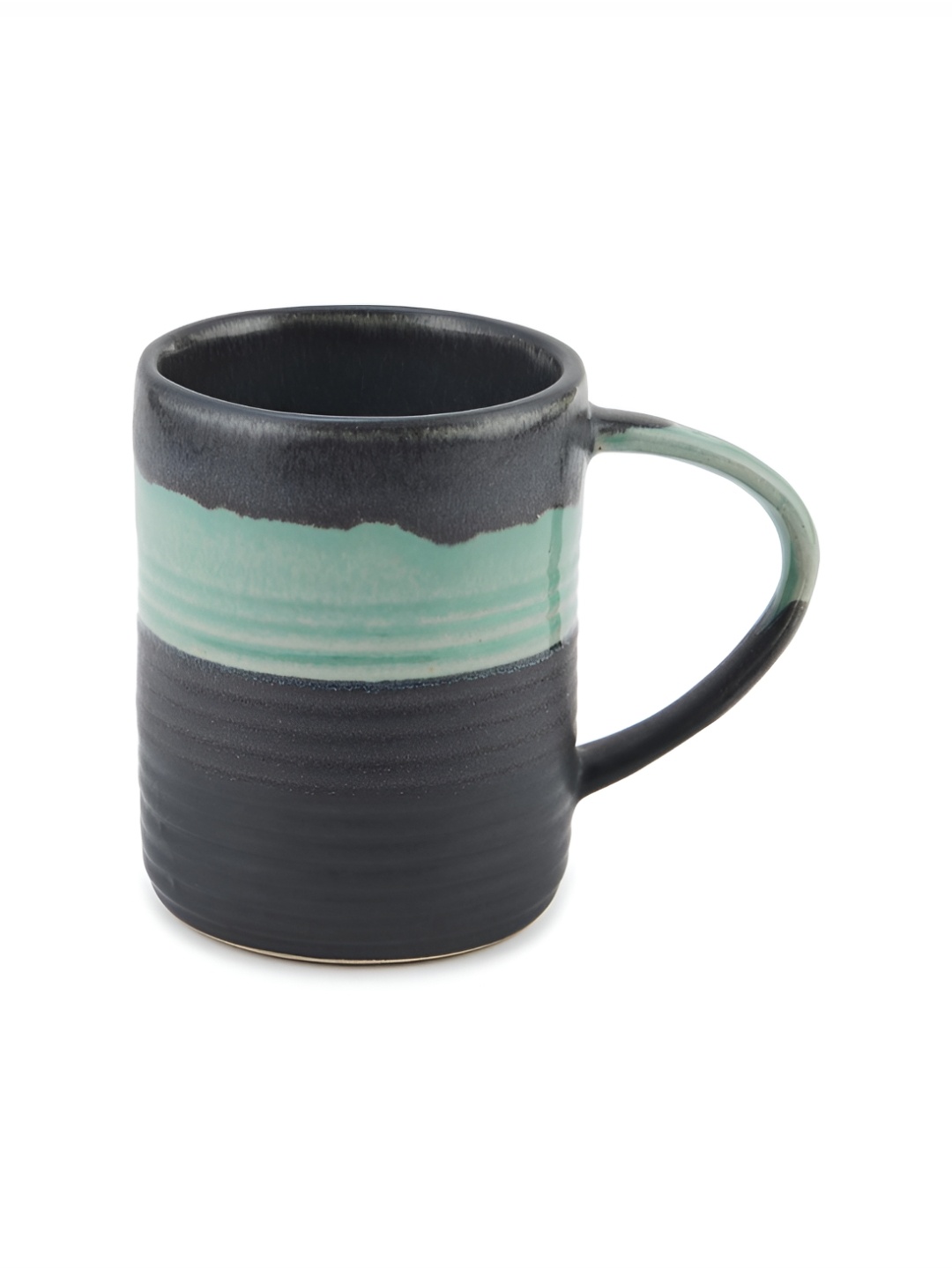 

Fabindia Black & Green Printed Ceramic Glossy Mugs 380 ml