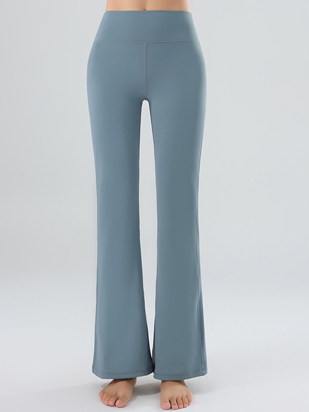 

LULU & SKY Women High-Rise Flared-Fit Track Pants, Grey