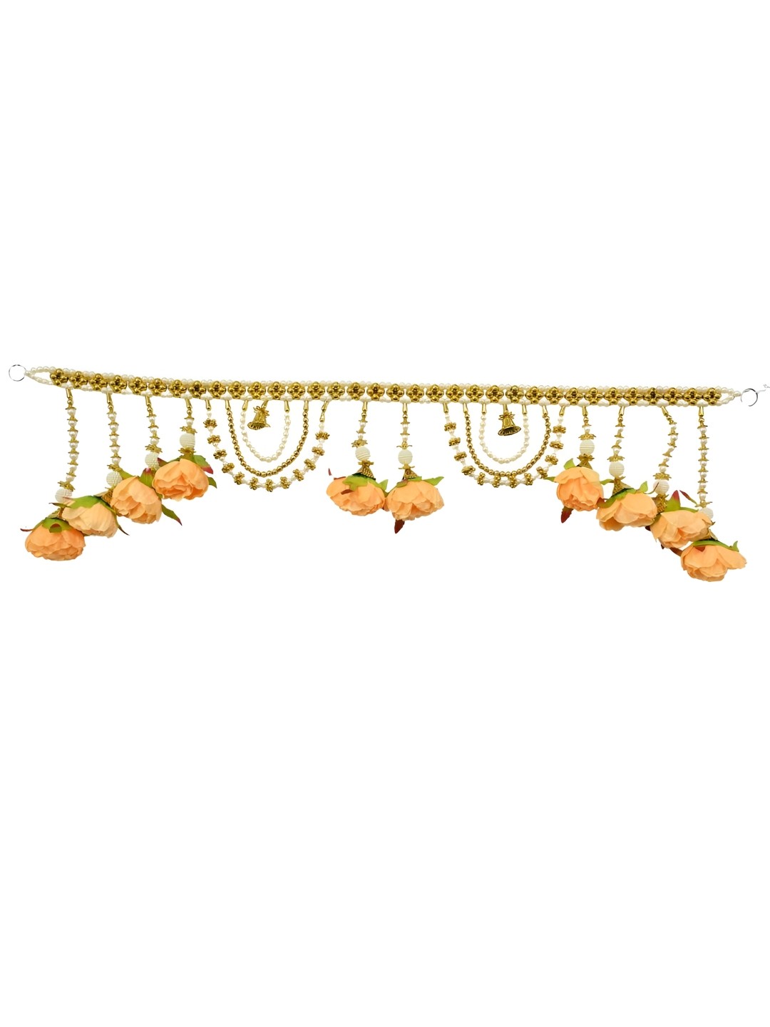 

NARYA TRADITIONAL Cream-Coloured & Yellow Toran Festive Decor