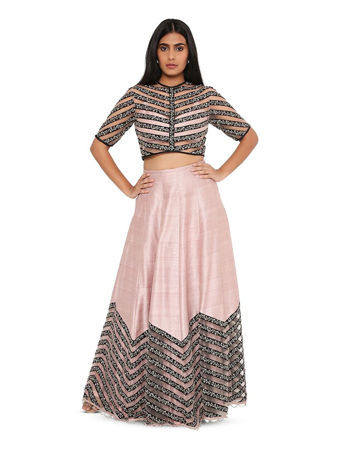 

Payal Singhal Embroidered Ready to Wear Lehenga, Pink