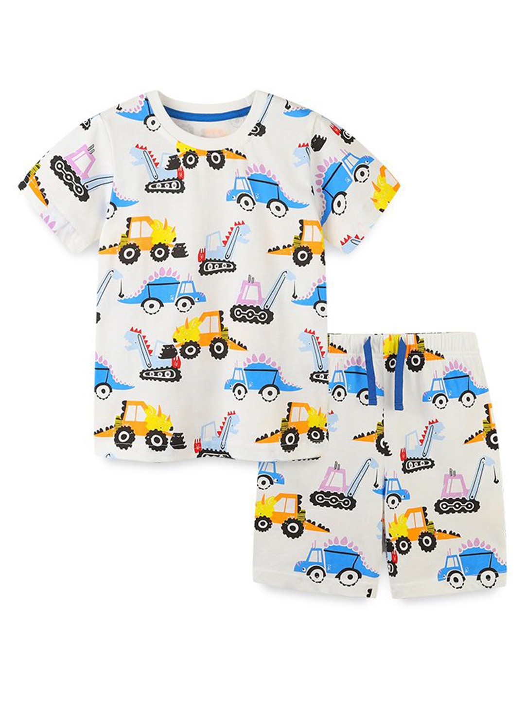 

StyleCast Boys Printed Pure Cotton T-shirt With Shorts, White