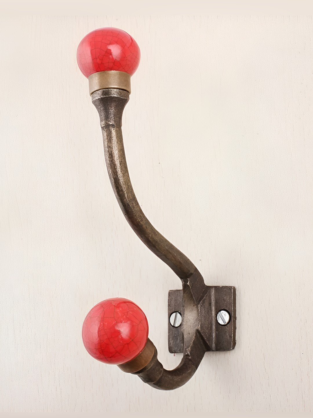 

Indianshelf Red & Brown 4 Pieces Metal Wall Hook