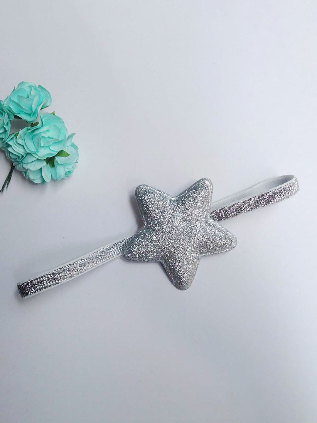 

SYGA Girls Glittery Stretchable Bandana Headband, Silver