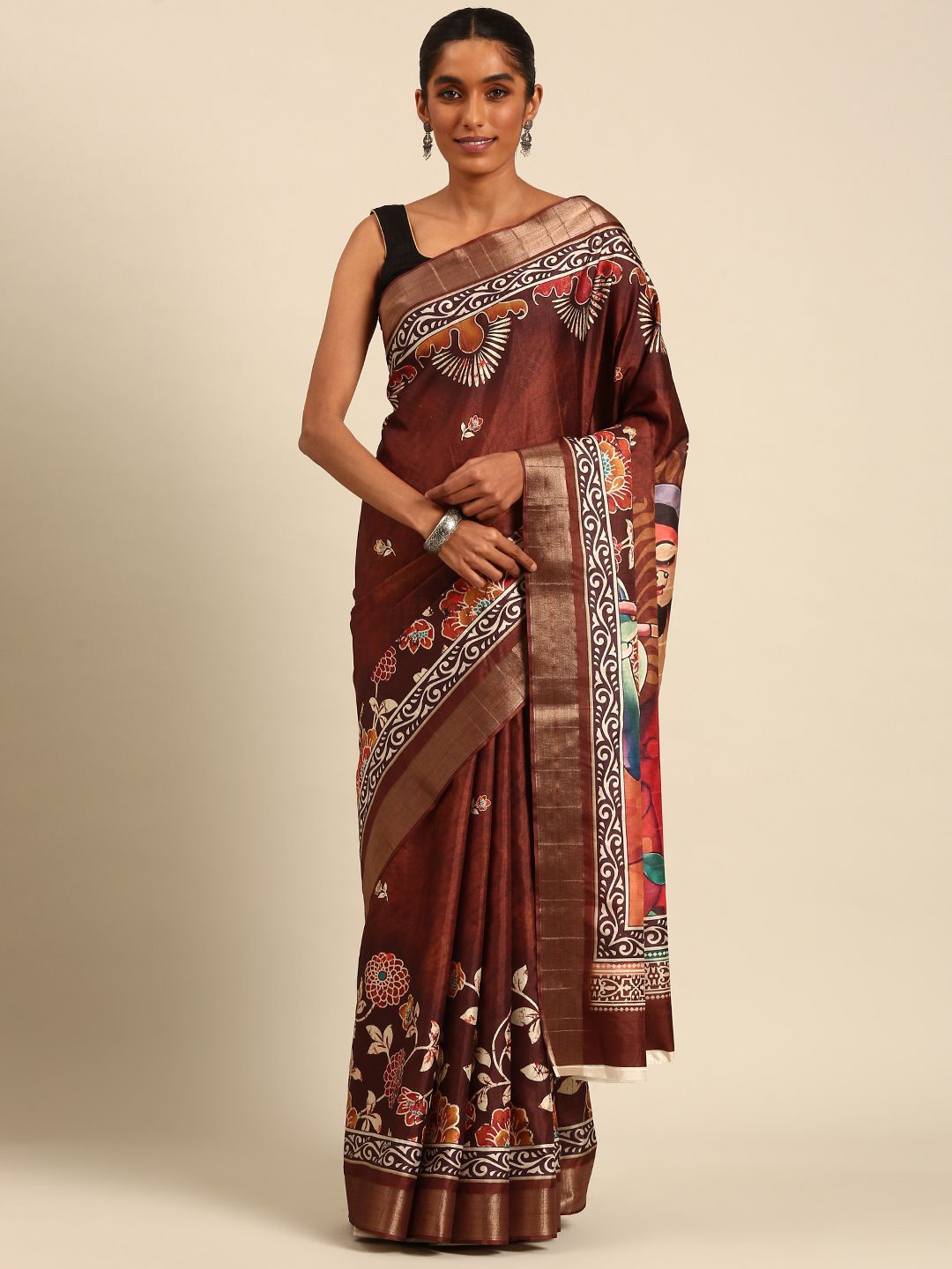 

Fashion Petals Women Digital Printed Saree, Maroon